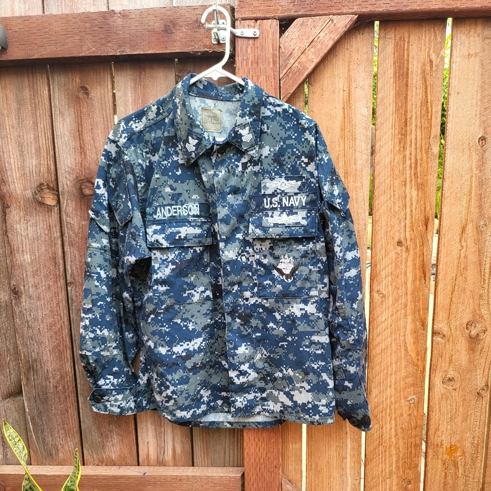 US Navy Military Blue Camouflage Shaket
